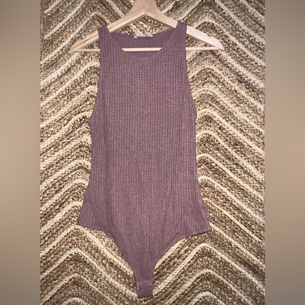 Bear Dance Women's Wine Colored Sleeveless Bodysuit,Size L,Great Condition